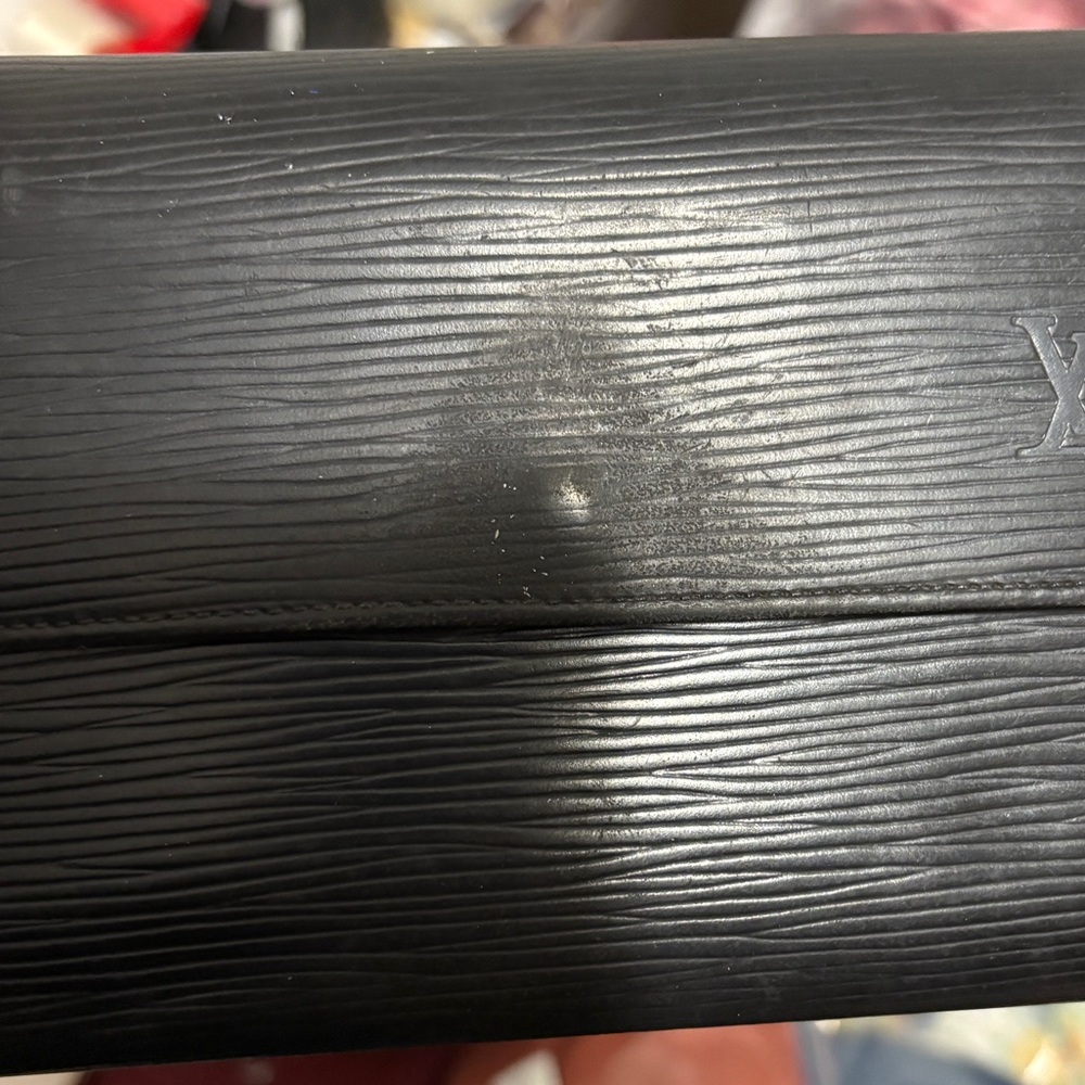 Louis Vuitton Black Epi Compact International Wallet